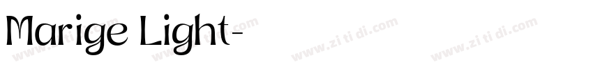 Marige Light字体转换